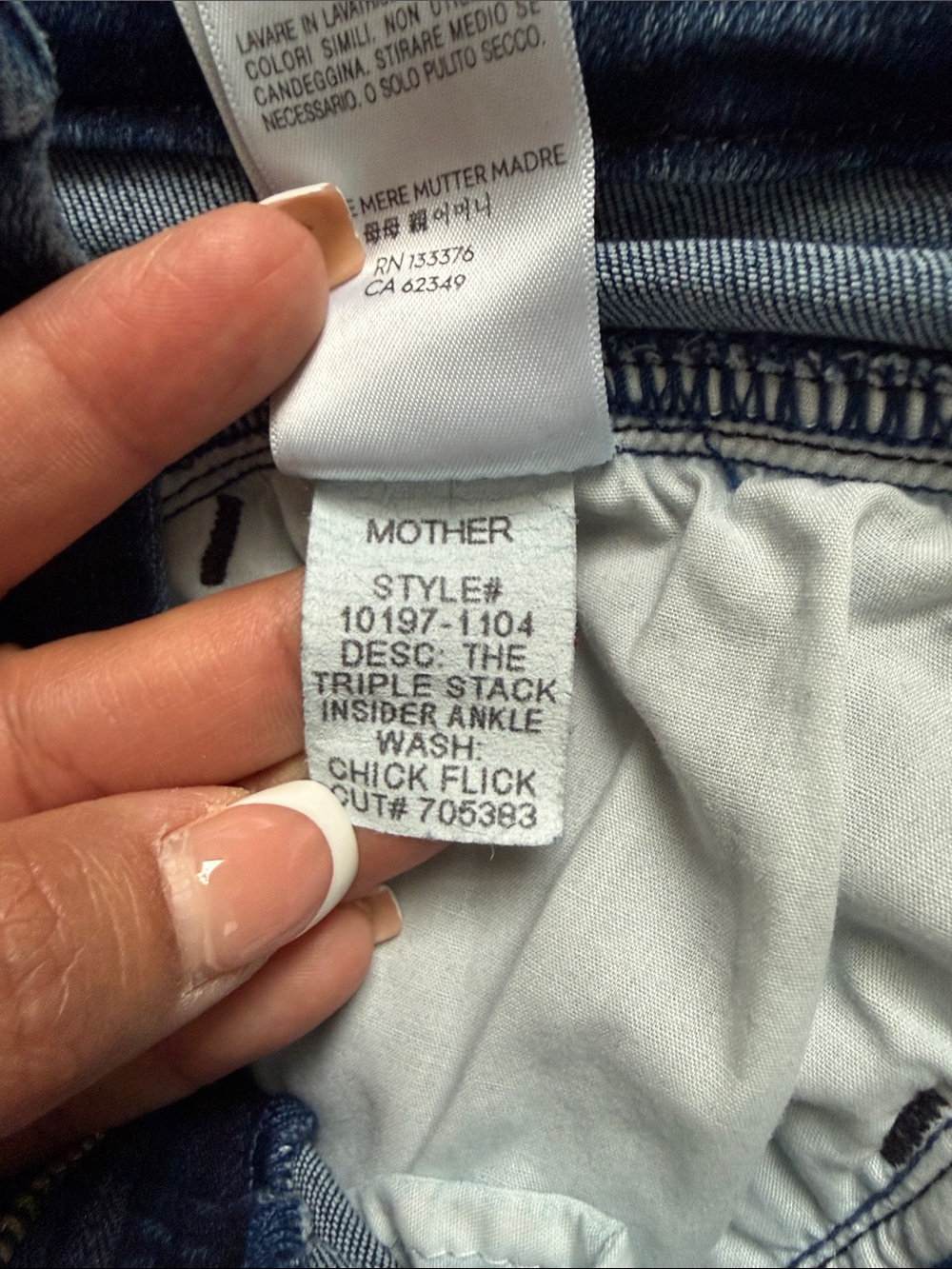 MOTHER “The Triple Stack Insider Ankle” Chick Flick Jeans Size 25 - Picture 12 of 15